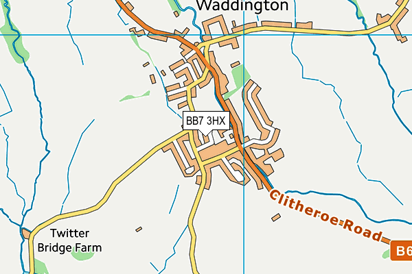 BB7 3HX map - OS VectorMap District (Ordnance Survey)