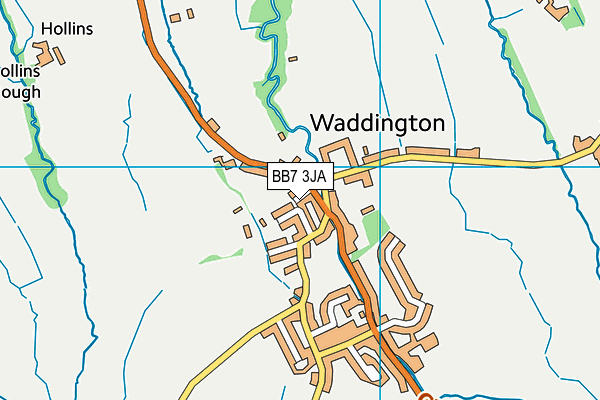BB7 3JA map - OS VectorMap District (Ordnance Survey)