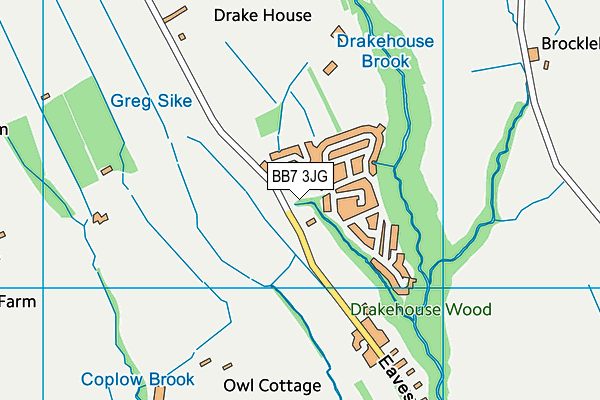 BB7 3JG map - OS VectorMap District (Ordnance Survey)