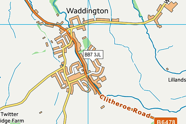 BB7 3JL map - OS VectorMap District (Ordnance Survey)