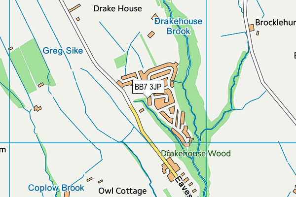 BB7 3JP map - OS VectorMap District (Ordnance Survey)