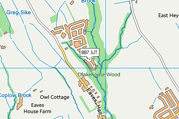 BB7 3JT map - OS VectorMap District (Ordnance Survey)