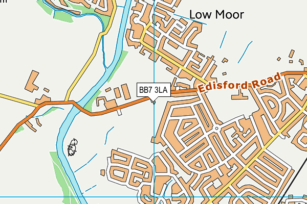 BB7 3LA map - OS VectorMap District (Ordnance Survey)