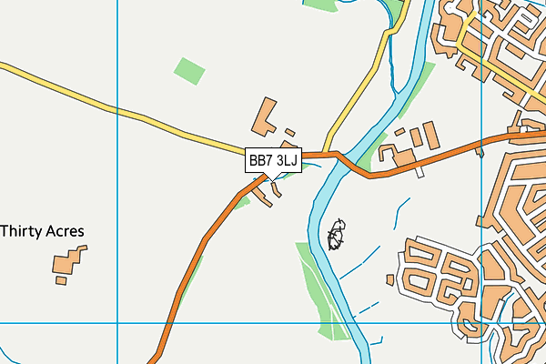 BB7 3LJ map - OS VectorMap District (Ordnance Survey)