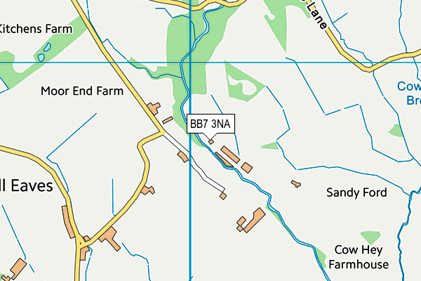 BB7 3NA map - OS VectorMap District (Ordnance Survey)
