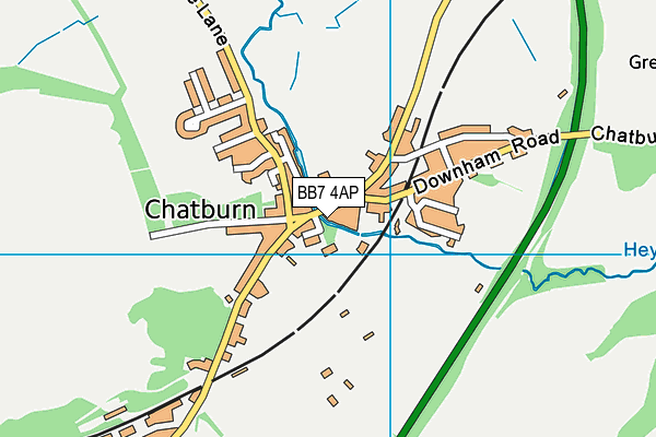 BB7 4AP map - OS VectorMap District (Ordnance Survey)