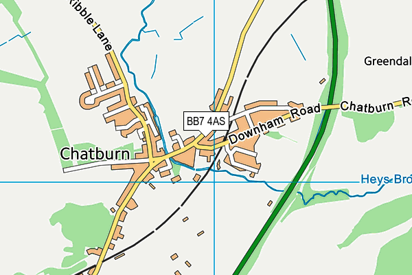 Chatburn Cricket And Football Club map (BB7 4AS) - OS VectorMap District (Ordnance Survey)