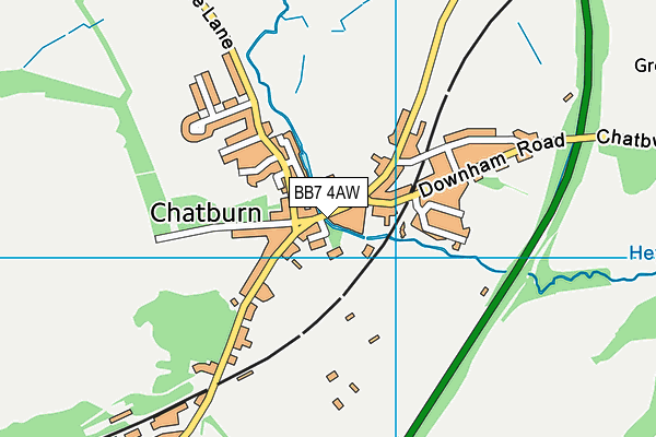 Map of CHATBURN P.O. AND STORES LTD at district scale