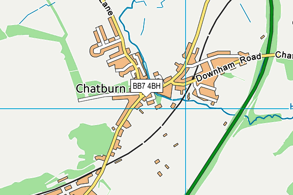 BB7 4BH map - OS VectorMap District (Ordnance Survey)