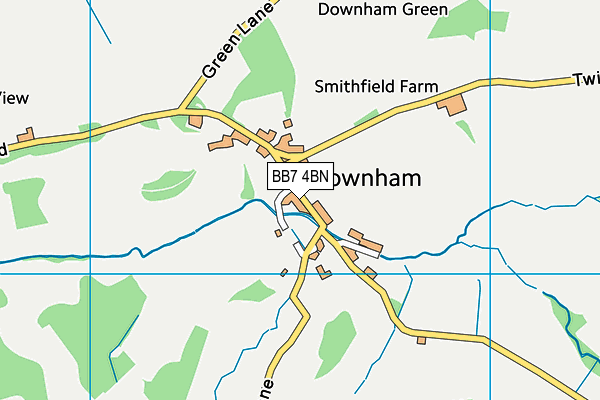 BB7 4BN map - OS VectorMap District (Ordnance Survey)