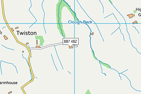 BB7 4BZ map - OS VectorMap District (Ordnance Survey)