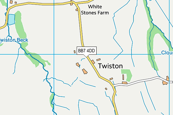 BB7 4DD map - OS VectorMap District (Ordnance Survey)