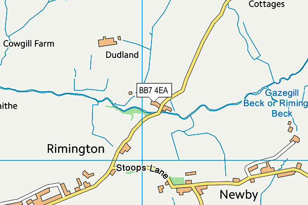 BB7 4EA map - OS VectorMap District (Ordnance Survey)