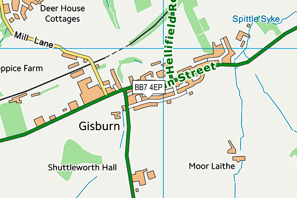 BB7 4EP map - OS VectorMap District (Ordnance Survey)