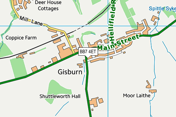 Gisburn Primary School map (BB7 4ET) - OS VectorMap District (Ordnance Survey)