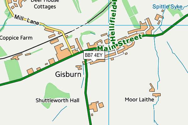 BB7 4EY map - OS VectorMap District (Ordnance Survey)