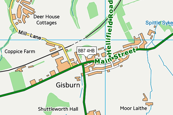 BB7 4HB map - OS VectorMap District (Ordnance Survey)