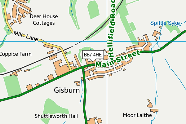 BB7 4HE map - OS VectorMap District (Ordnance Survey)