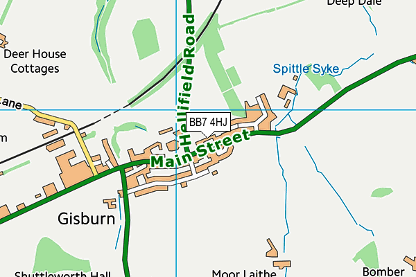 BB7 4HJ map - OS VectorMap District (Ordnance Survey)