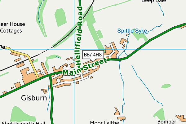 BB7 4HS map - OS VectorMap District (Ordnance Survey)