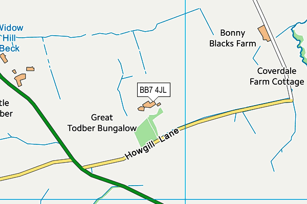 BB7 4JL map - OS VectorMap District (Ordnance Survey)