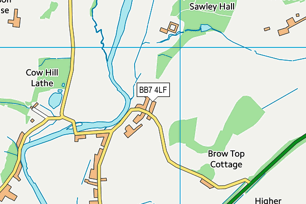 BB7 4LF map - OS VectorMap District (Ordnance Survey)
