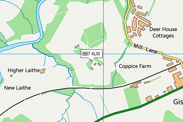BB7 4LW map - OS VectorMap District (Ordnance Survey)