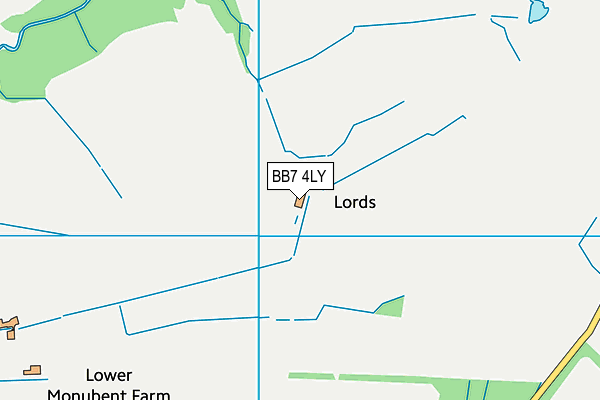 BB7 4LY map - OS VectorMap District (Ordnance Survey)