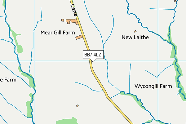 BB7 4LZ map - OS VectorMap District (Ordnance Survey)