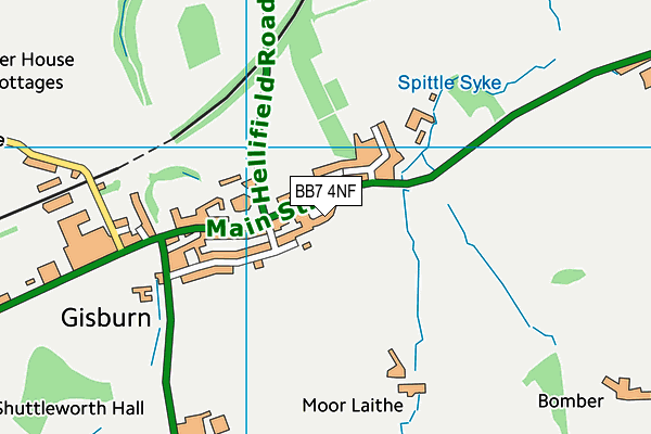 BB7 4NF map - OS VectorMap District (Ordnance Survey)