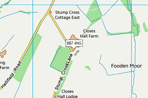 BB7 4NG map - OS VectorMap District (Ordnance Survey)