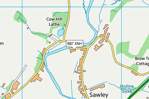 BB7 4NH map - OS VectorMap District (Ordnance Survey)