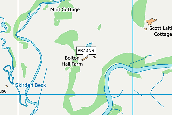 BB7 4NR map - OS VectorMap District (Ordnance Survey)