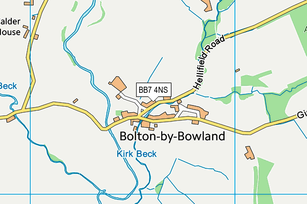 BB7 4NS map - OS VectorMap District (Ordnance Survey)