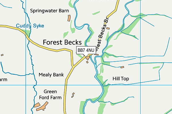 BB7 4NU map - OS VectorMap District (Ordnance Survey)