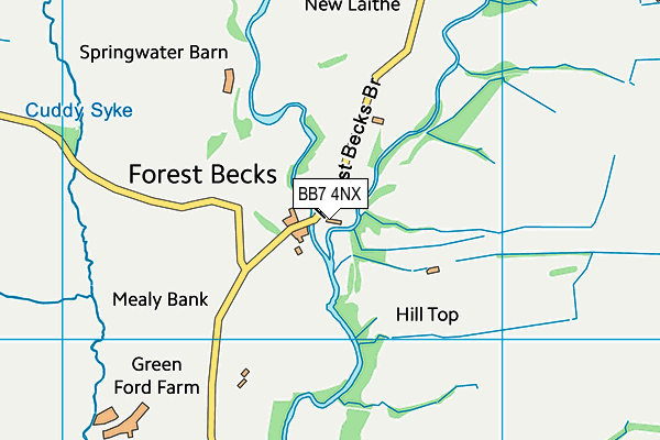 BB7 4NX map - OS VectorMap District (Ordnance Survey)