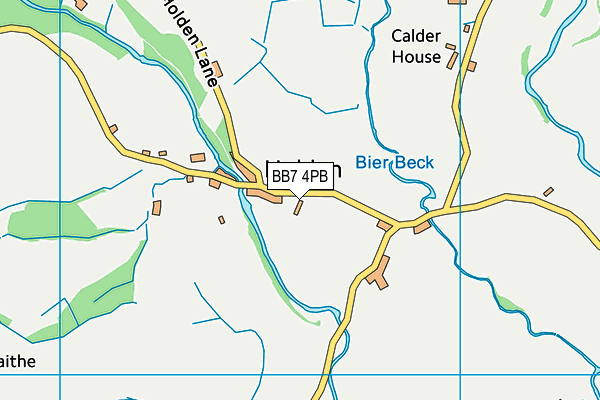 BB7 4PB map - OS VectorMap District (Ordnance Survey)