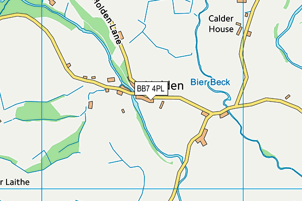 BB7 4PL map - OS VectorMap District (Ordnance Survey)