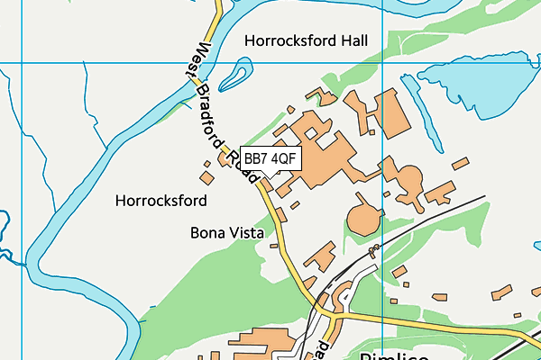 BB7 4QF map - OS VectorMap District (Ordnance Survey)