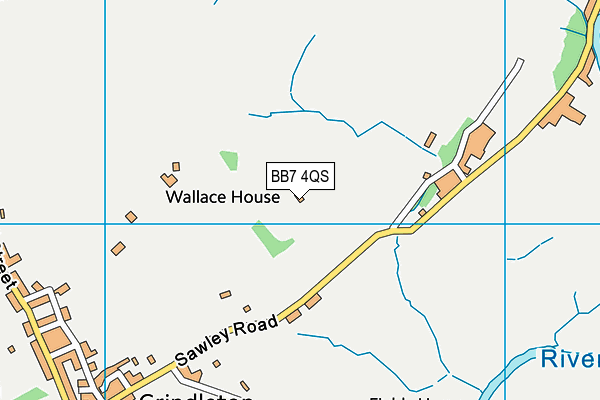 Bowland High map (BB7 4QS) - OS VectorMap District (Ordnance Survey)