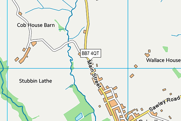 BB7 4QT map - OS VectorMap District (Ordnance Survey)