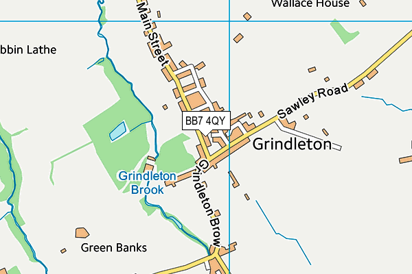 BB7 4QY map - OS VectorMap District (Ordnance Survey)