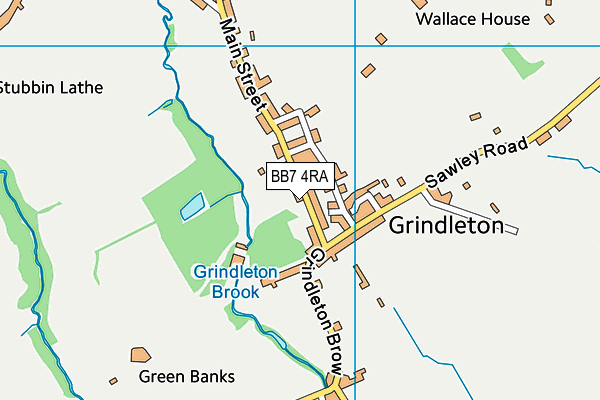 BB7 4RA map - OS VectorMap District (Ordnance Survey)