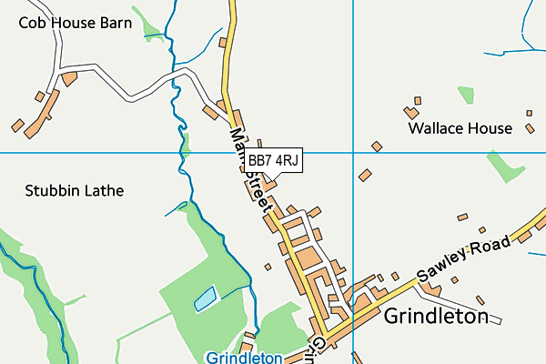 BB7 4RJ map - OS VectorMap District (Ordnance Survey)