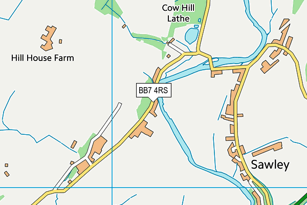 BB7 4RS map - OS VectorMap District (Ordnance Survey)