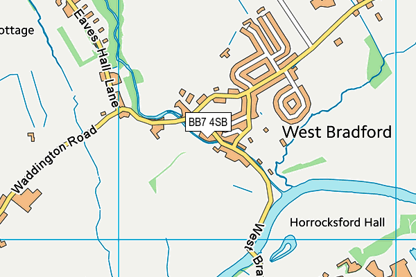 BB7 4SB map - OS VectorMap District (Ordnance Survey)