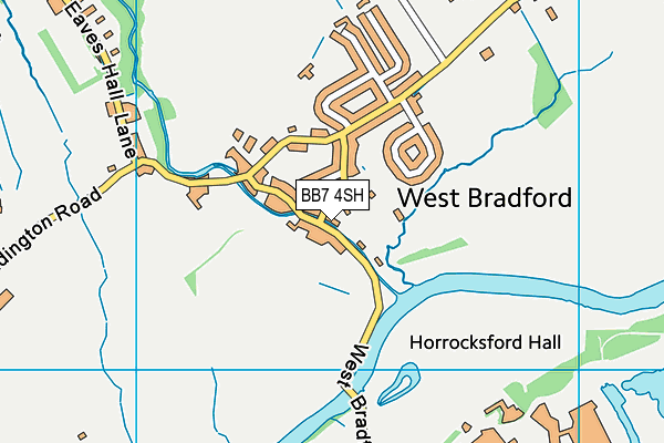 BB7 4SH map - OS VectorMap District (Ordnance Survey)