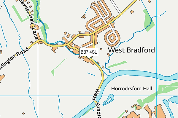 BB7 4SL map - OS VectorMap District (Ordnance Survey)