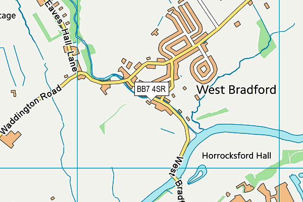 BB7 4SR map - OS VectorMap District (Ordnance Survey)
