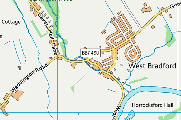 BB7 4SU map - OS VectorMap District (Ordnance Survey)